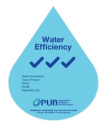 물 효율 라벨 모습.