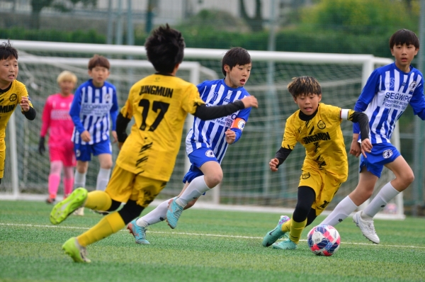 2024 제주일보 백호기 전도 청소년축구대회 남자초등부 준결승전에서 서귀포초등학교가 중문초를 3-1로 누르고 우승했다.